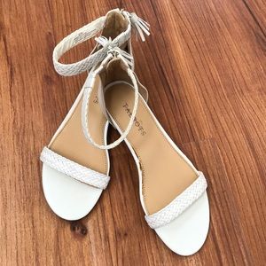 Talbots White Leather Sandals